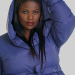 FEATHER DOWN COAT with HOOD plus-size - AMOUR781
