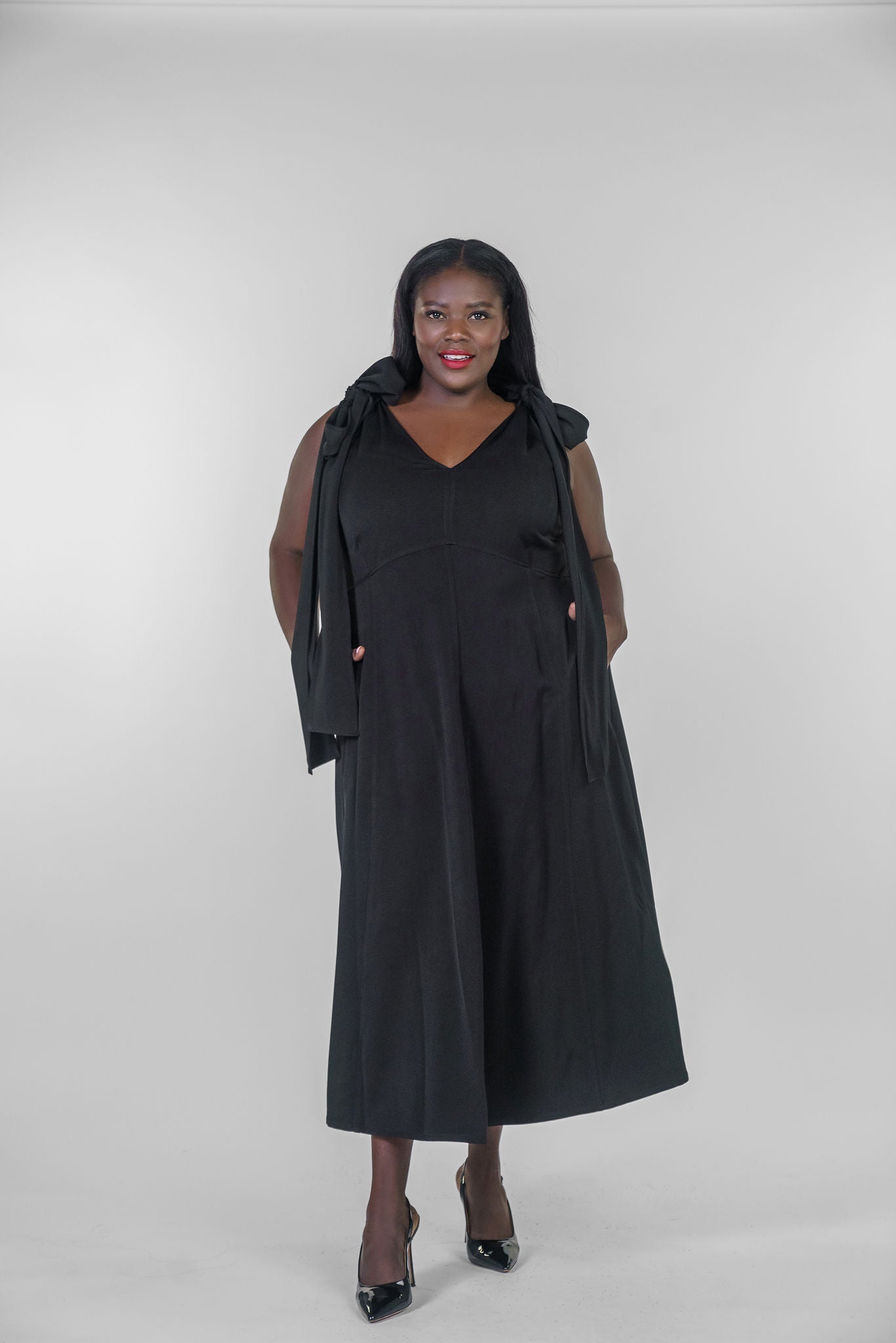 SAKURA STRETCH LONG DRESS plus-size - AMOUR781