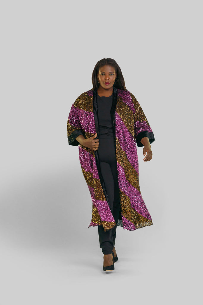 SEQUIN DUSTER DESIGNED BY BL^NK