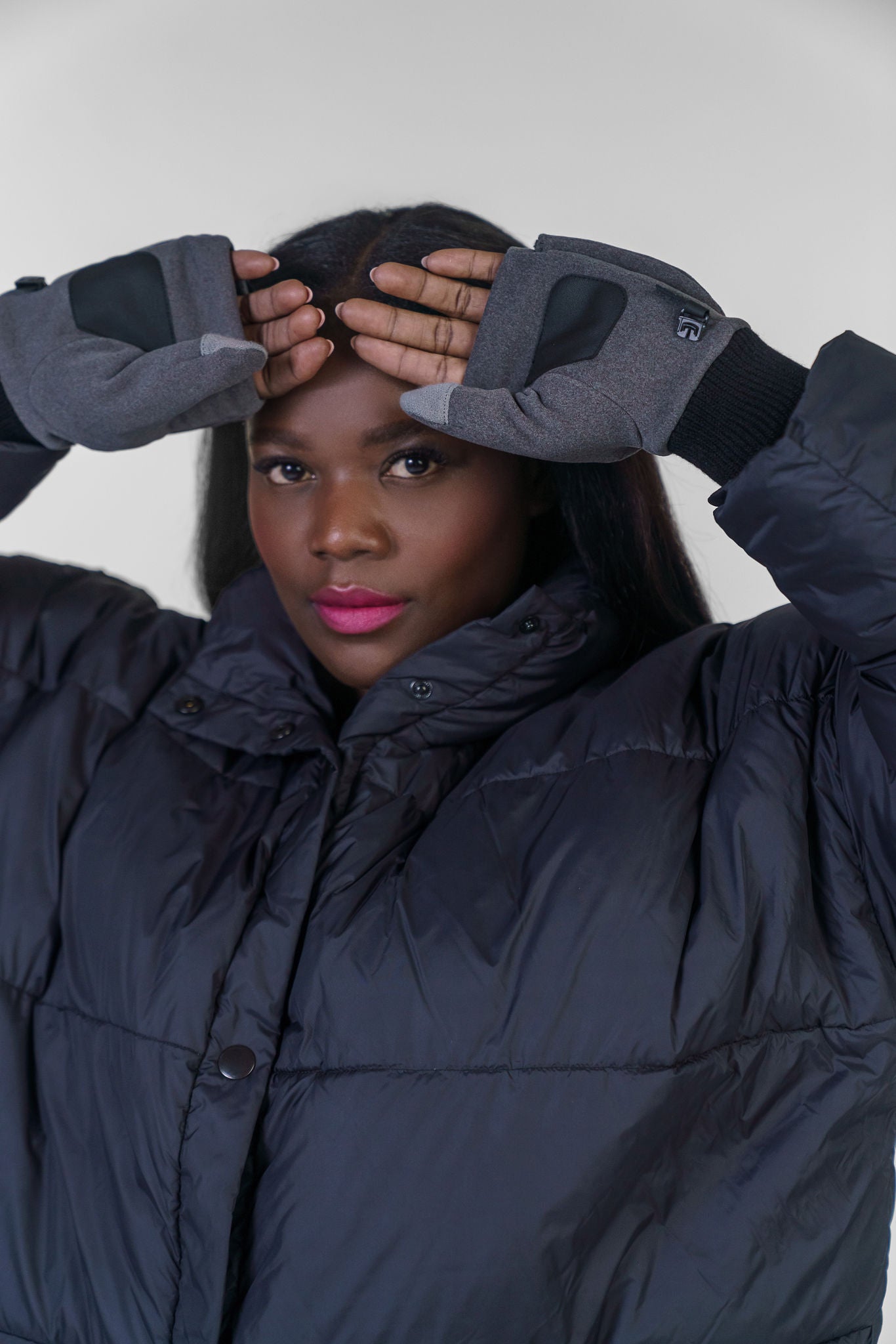COZY STRETCH TOUCH POP TOP GLOVES plus-size - AMOUR781