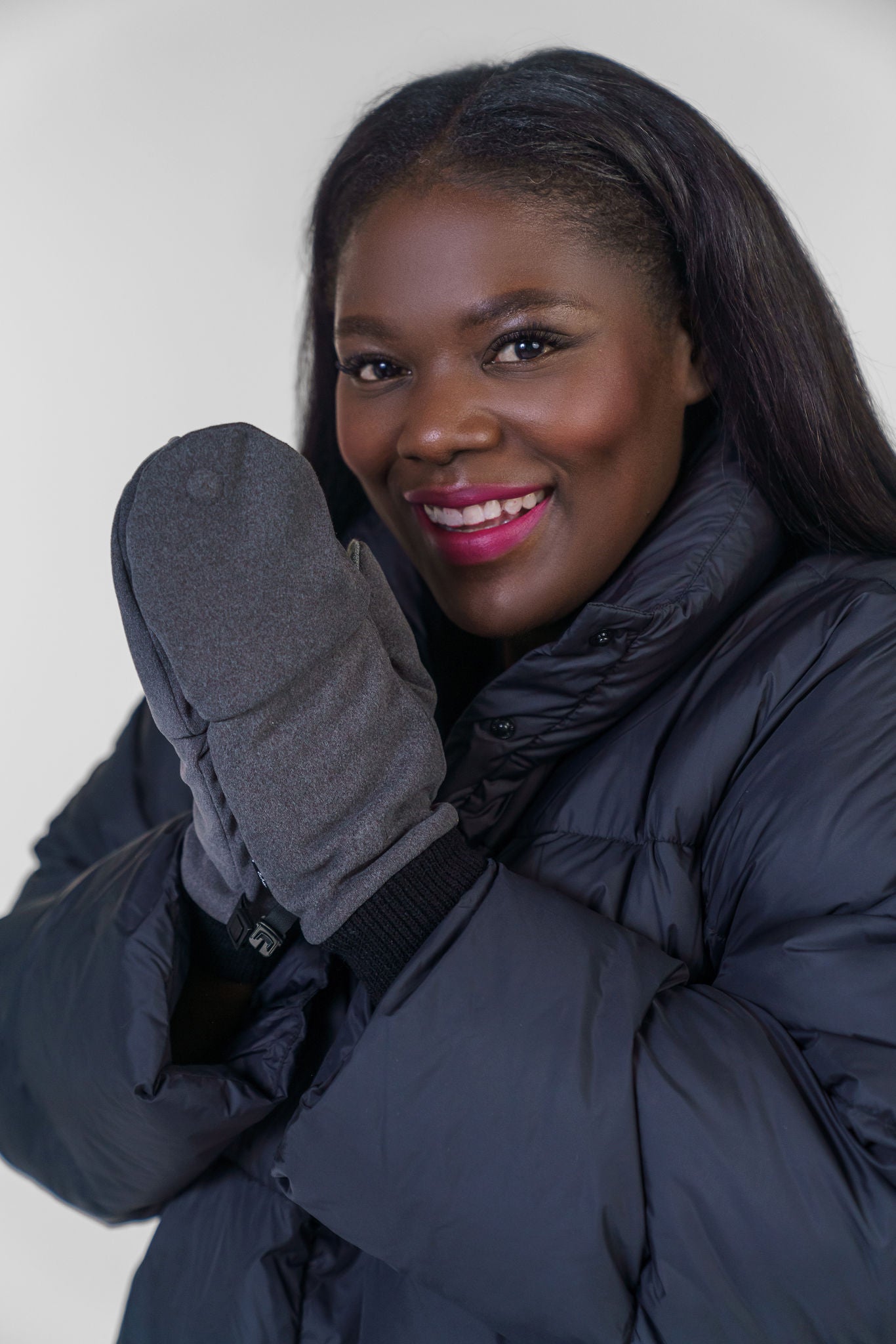 COZY STRETCH TOUCH POP TOP GLOVES plus-size - AMOUR781