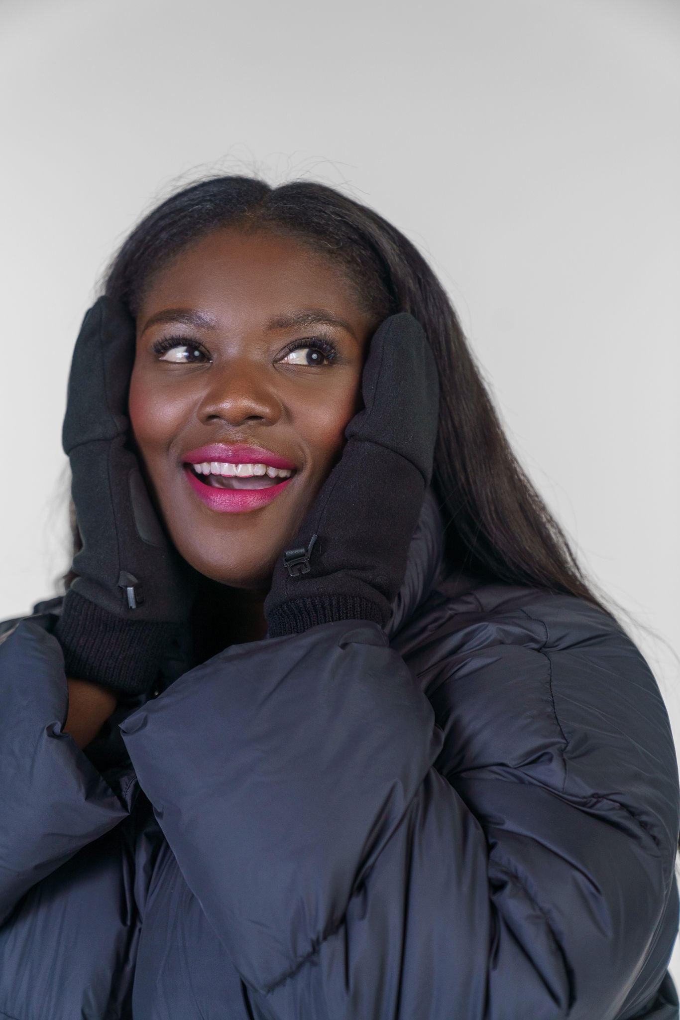 COZY STRETCH TOUCH POP TOP GLOVES plus-size - AMOUR781