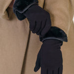 DOWN FAUX FUR GLOVE plus-size - AMOUR781