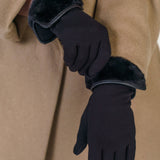 DOWN FAUX FUR GLOVE plus-size - AMOUR781