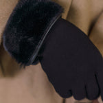 DOWN FAUX FUR GLOVE plus-size - AMOUR781