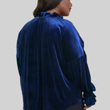LONG SLEEVE CROSBY TOP in WHISPER WEIGHT VELVET plus-size - AMOUR781