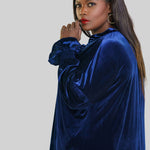 LONG SLEEVE CROSBY TOP in WHISPER WEIGHT VELVET plus-size - AMOUR781