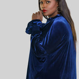 LONG SLEEVE CROSBY TOP in WHISPER WEIGHT VELVET plus-size - AMOUR781
