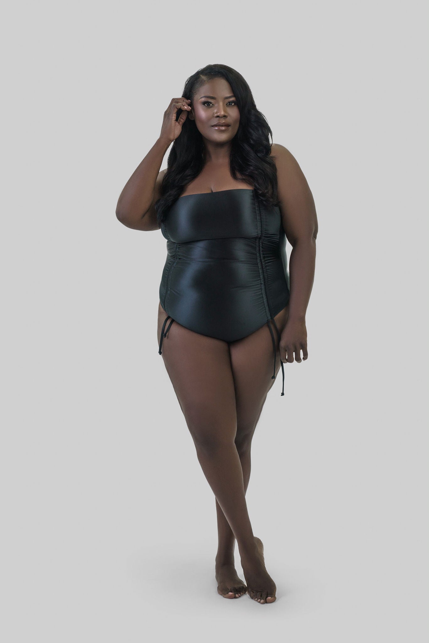 RUCHED WAISTED ONE-PIECE SWIMSUIT - AMOUR781