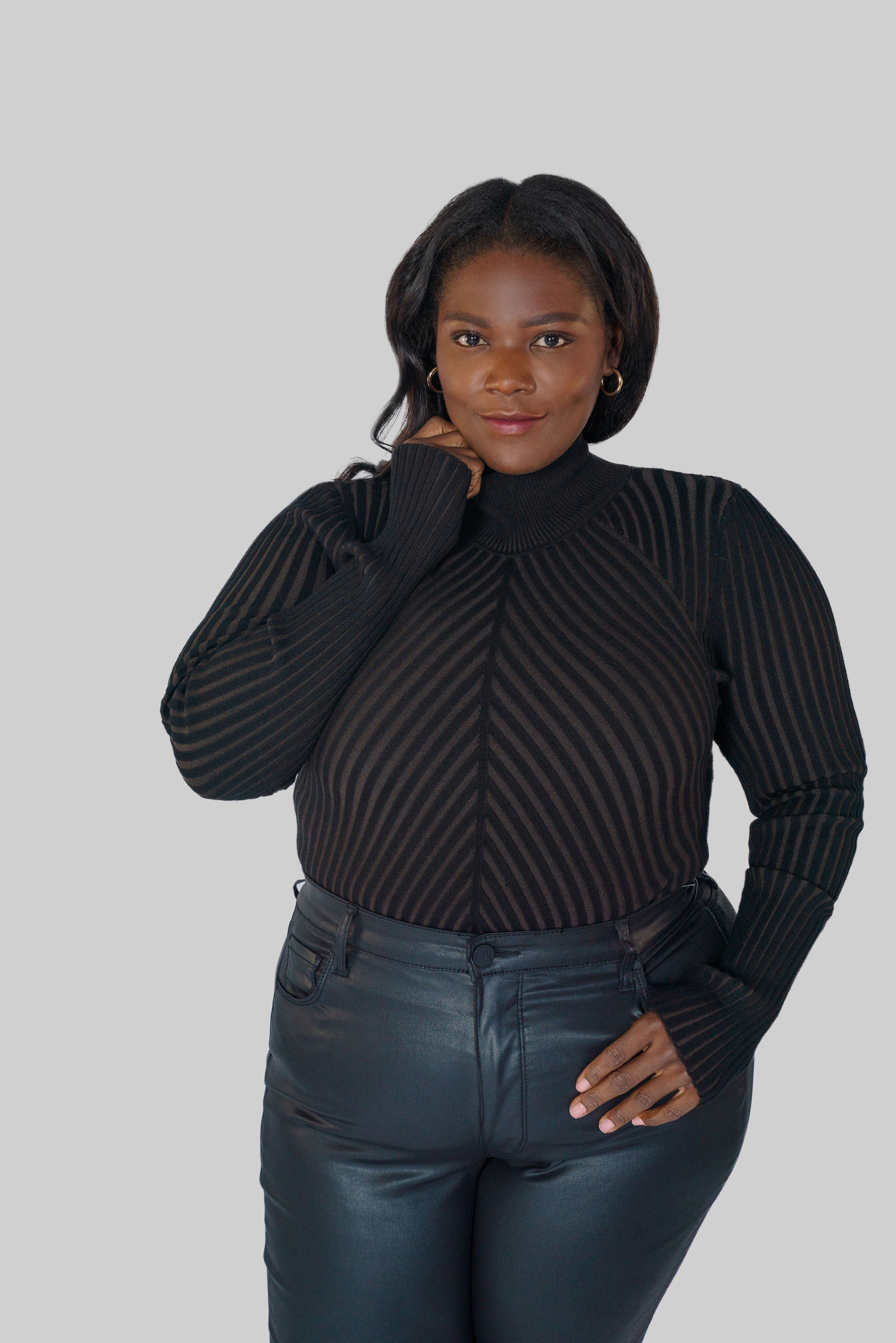 SOFT RIBBED BODYSUIT plus-size - AMOUR781