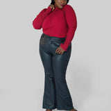 SOFT RIBBED BODYSUIT plus-size - AMOUR781