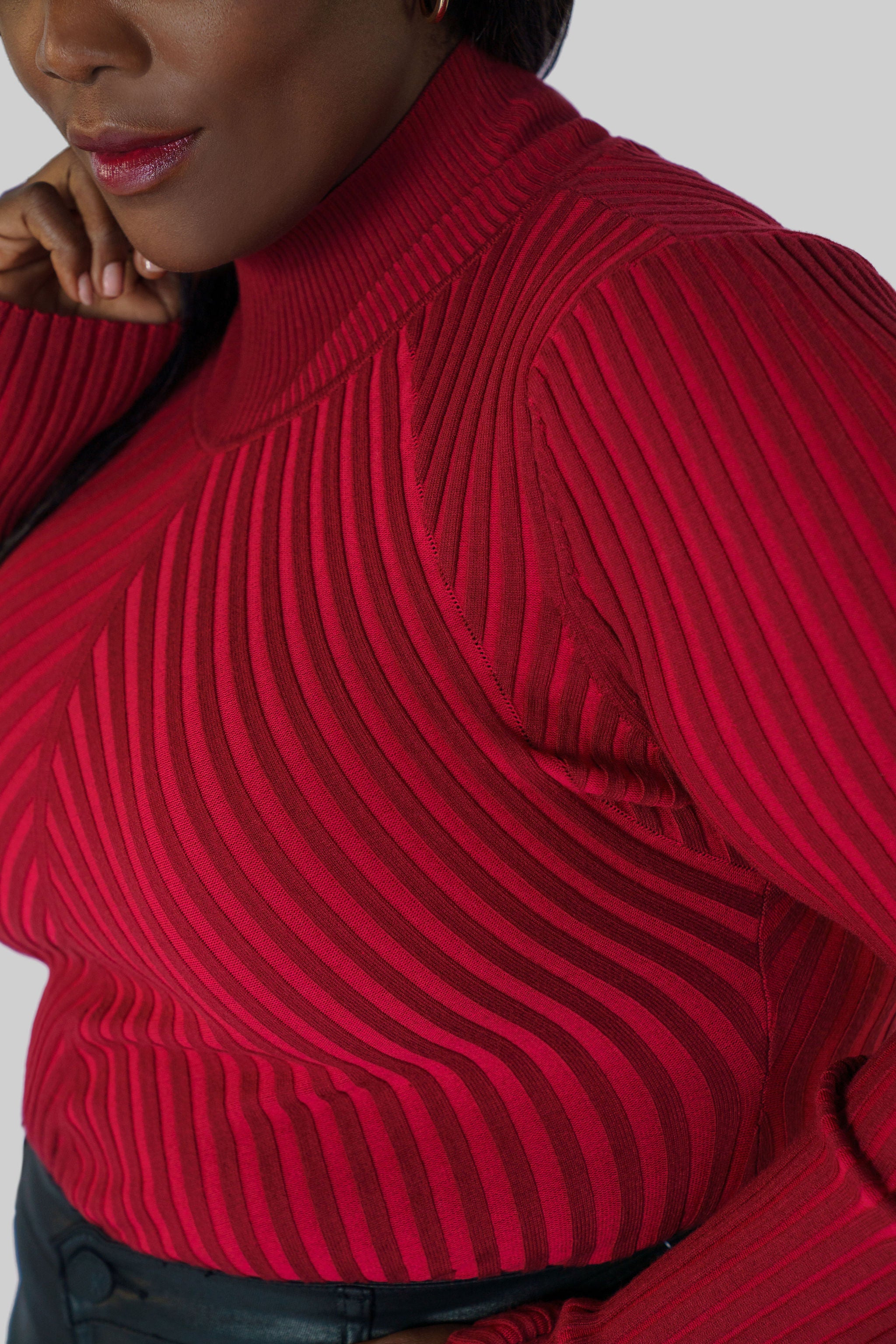 SOFT RIBBED BODYSUIT plus-size - AMOUR781