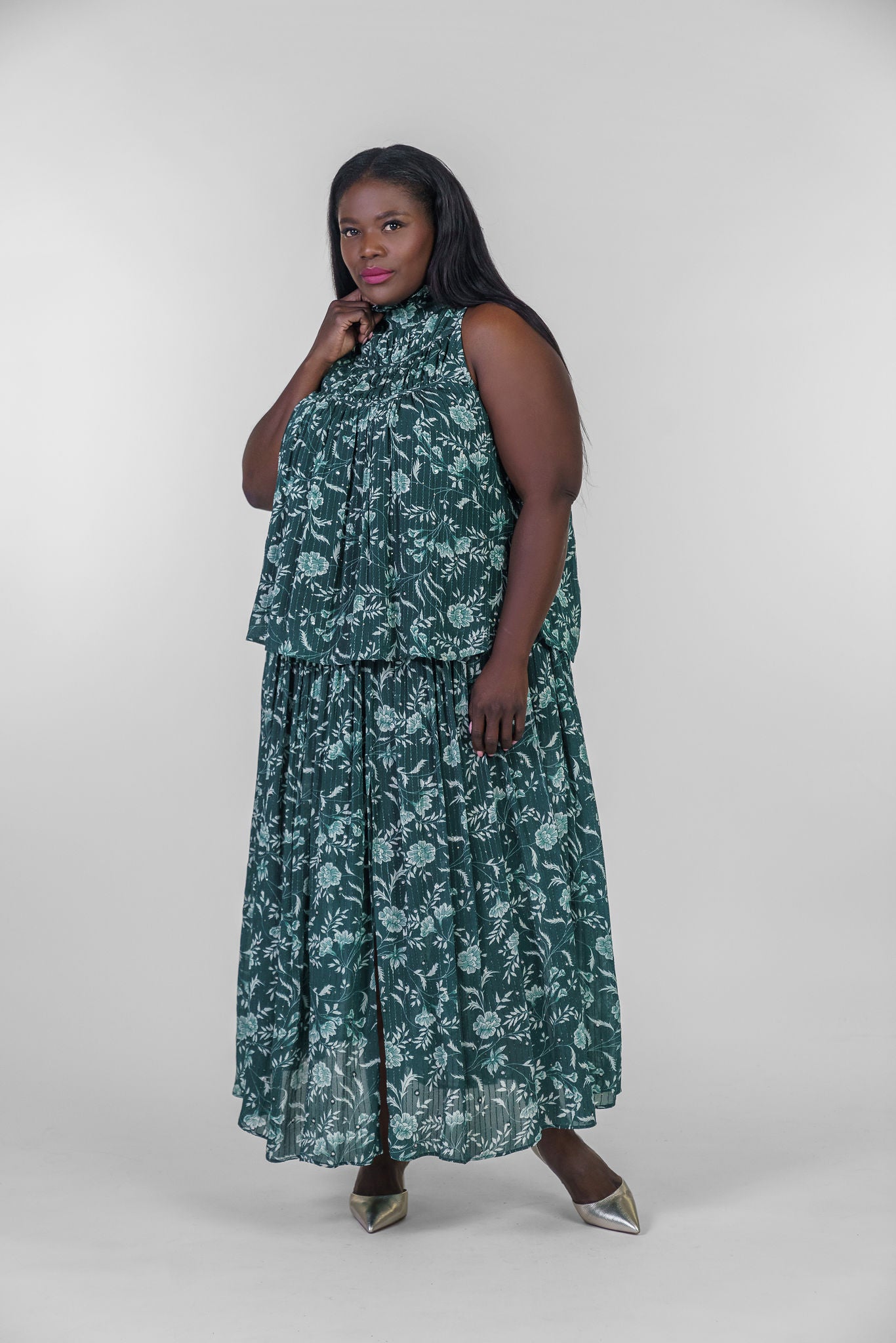 FLORAL BURST TOP plus-size - AMOUR781