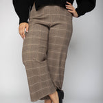 PLAID CROPPED PANTS plus-size - AMOUR781