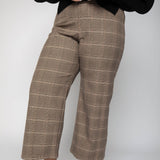 PLAID CROPPED PANTS plus-size - AMOUR781