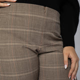 PLAID CROPPED PANTS plus-size - AMOUR781