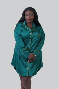 SATIN SLEEPSHIRT plus-size - AMOUR781