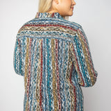 ARROW IKAT BUTTON FRONT plus-size - AMOUR781