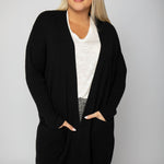 OPEN FRONT CARDIGAN SWEATER plus-size - AMOUR781
