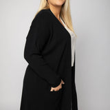 OPEN FRONT CARDIGAN SWEATER plus-size - AMOUR781