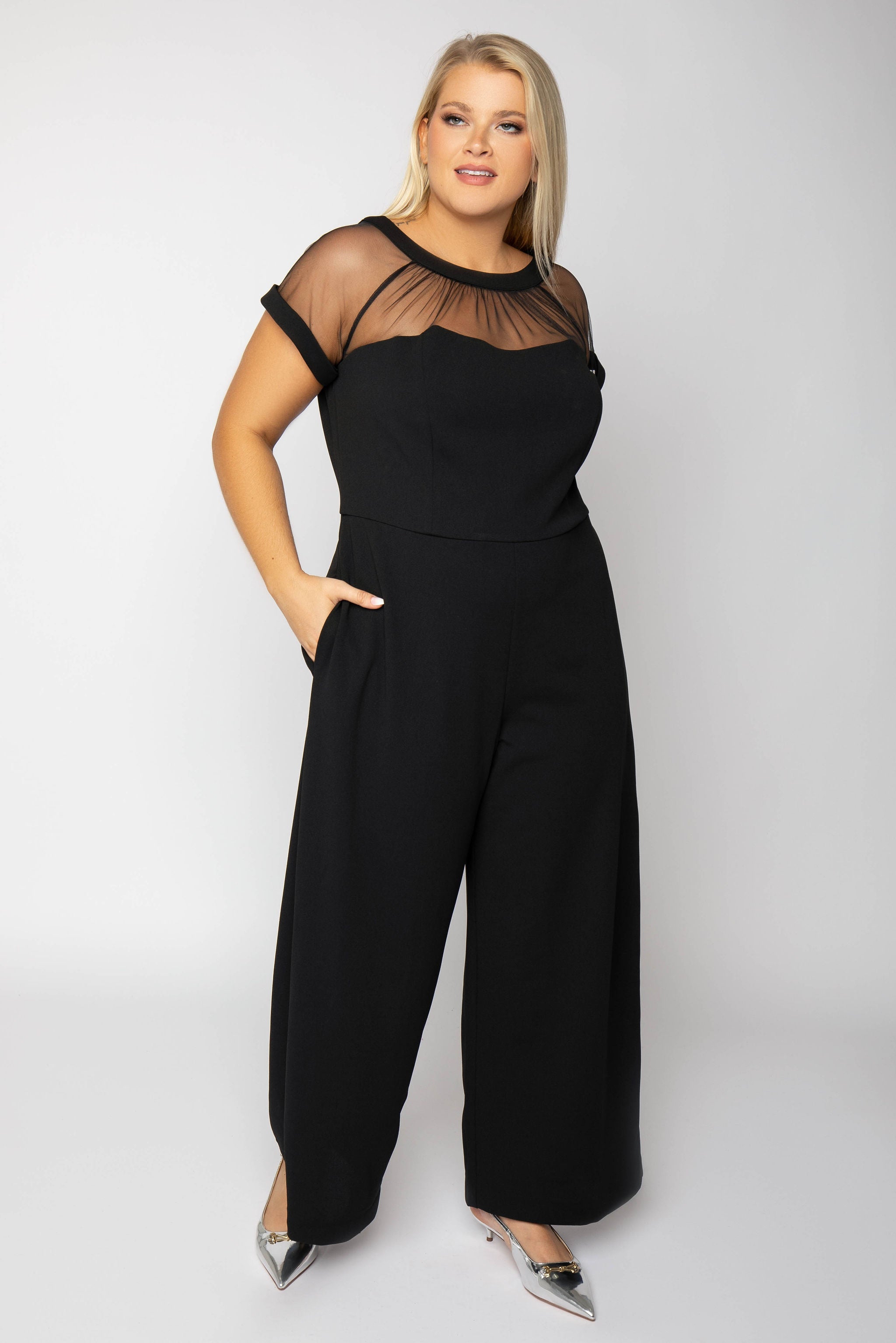 ILLUSION JUMPSUIT plus-size - AMOUR781