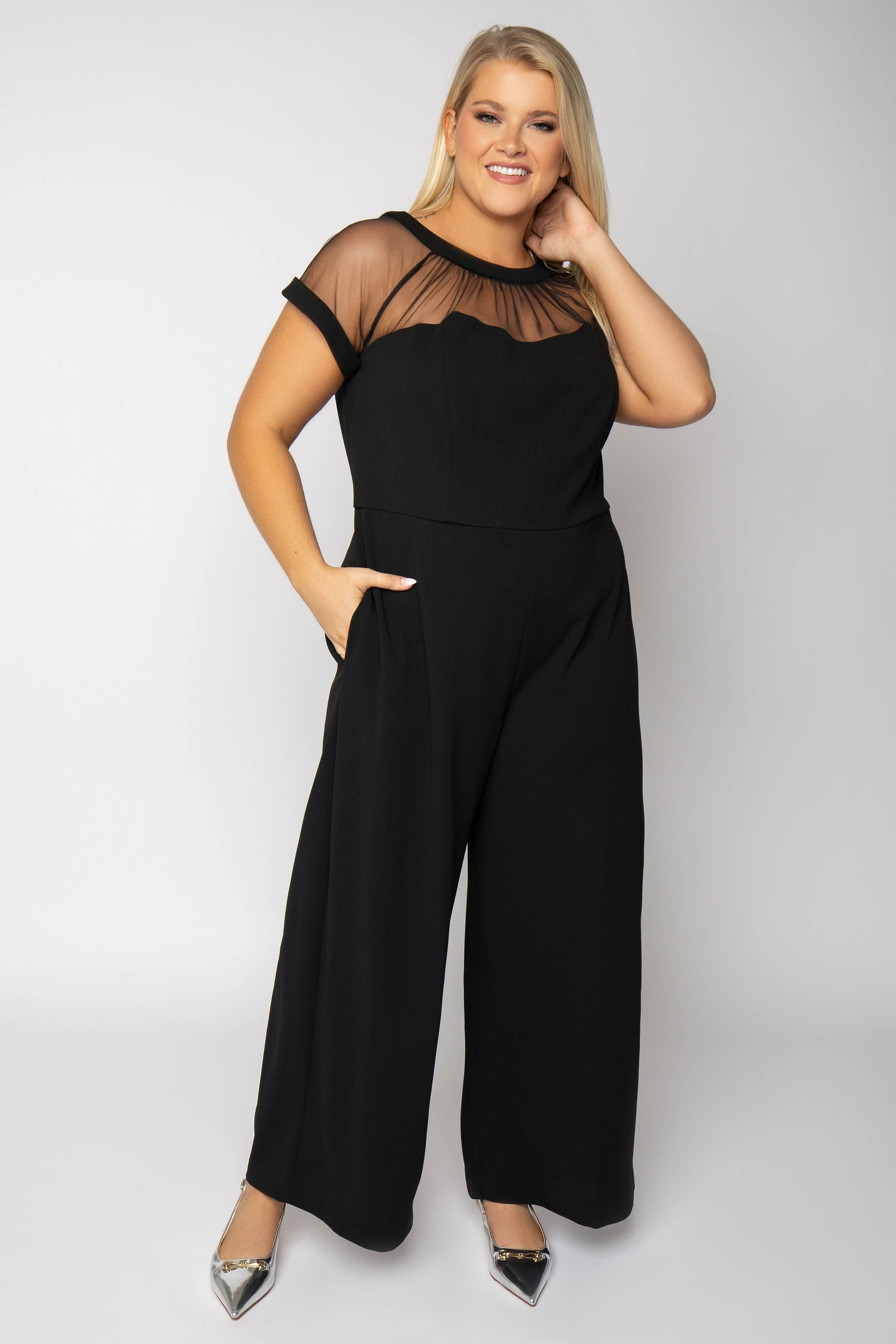 ILLUSION JUMPSUIT plus-size - AMOUR781