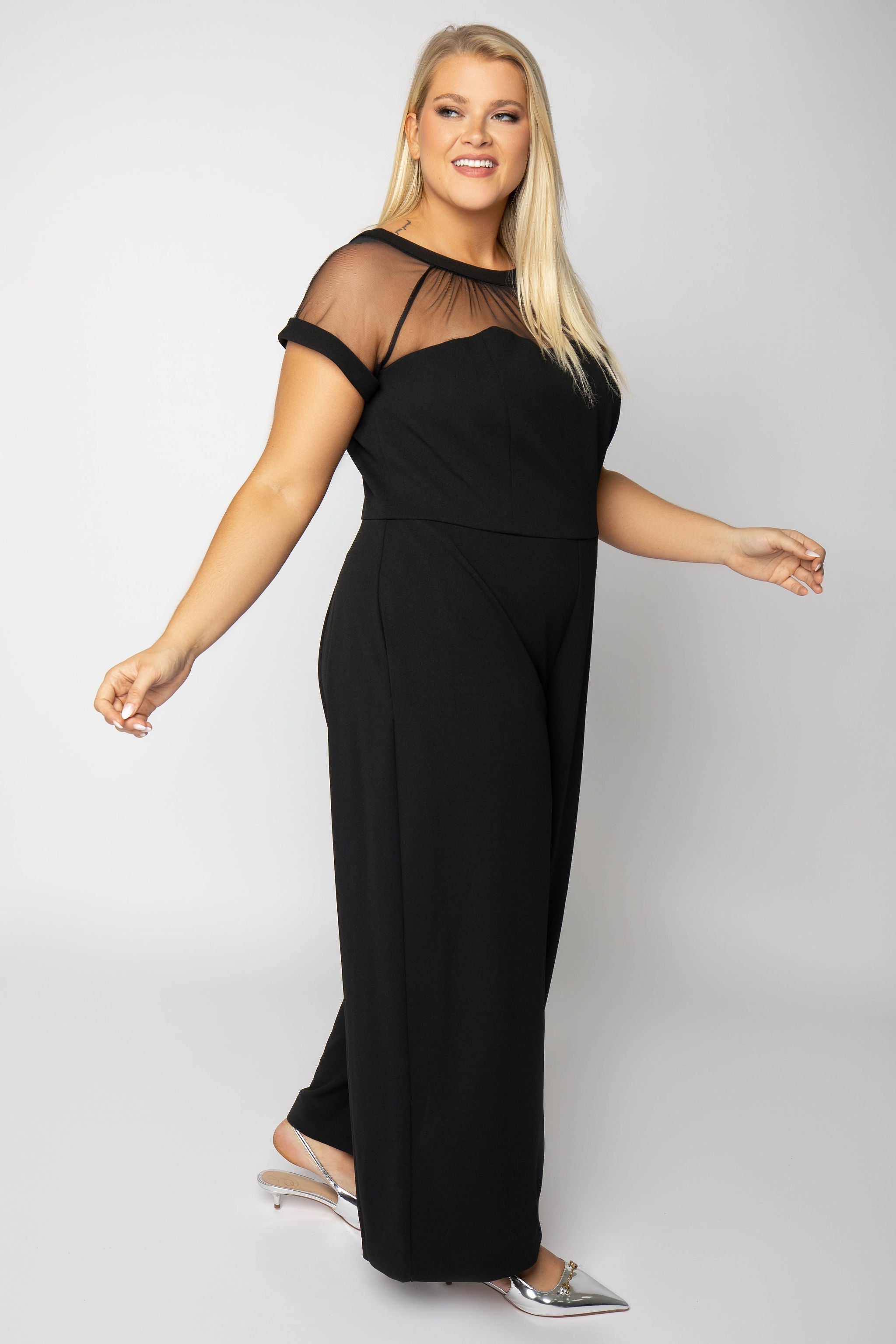 ILLUSION JUMPSUIT plus-size - AMOUR781