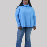CLARA LOOSE FITTING TURTLENECK SWEATER IN WOOL AND CASHMERE plus-size - AMOUR781