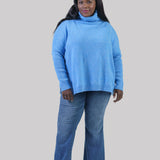 CLARA LOOSE FITTING TURTLENECK SWEATER IN WOOL AND CASHMERE plus-size - AMOUR781