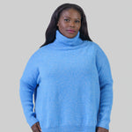 CLARA LOOSE FITTING TURTLENECK SWEATER IN WOOL AND CASHMERE plus-size - AMOUR781