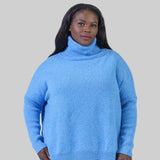 CLARA LOOSE FITTING TURTLENECK SWEATER IN WOOL AND CASHMERE plus-size - AMOUR781