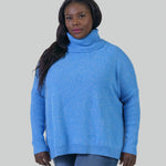 CLARA LOOSE FITTING TURTLENECK SWEATER IN WOOL AND CASHMERE plus-size - AMOUR781