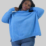 CLARA LOOSE FITTING TURTLENECK SWEATER IN WOOL AND CASHMERE plus-size - AMOUR781