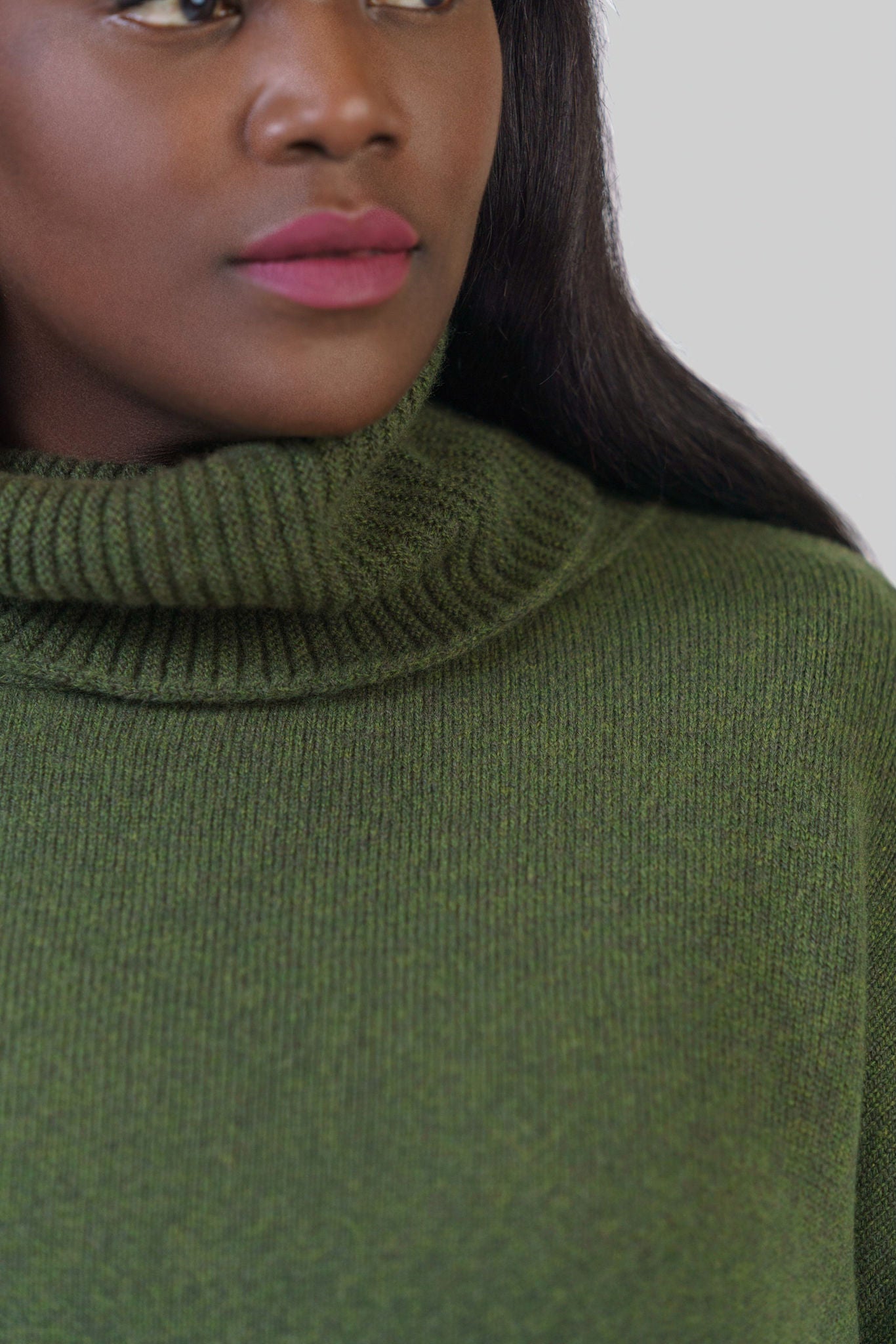 Loose fitting turtleneck clearance sweater