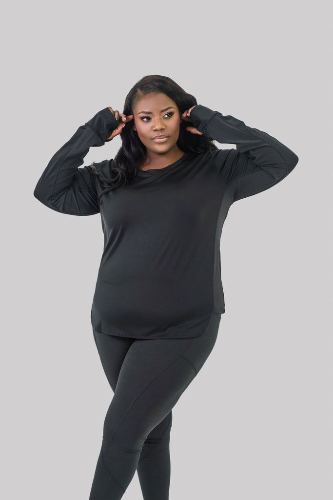 TOP WITH BREATHABLE PANELS - AMOUR781