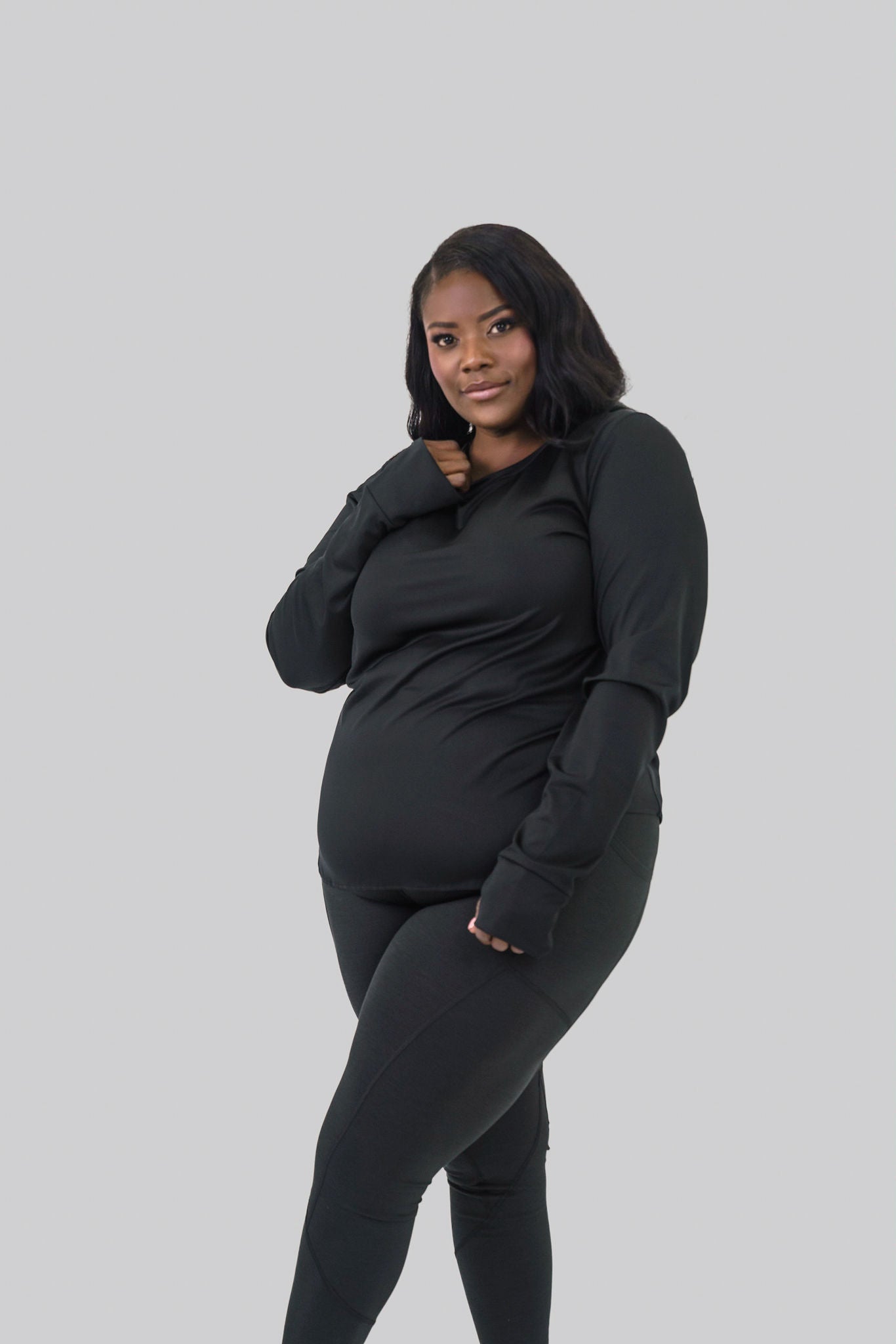 TOP WITH BREATHABLE PANELS plus-size - AMOUR781