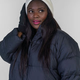 CASHMERE CABLE HAT plus-size - AMOUR781