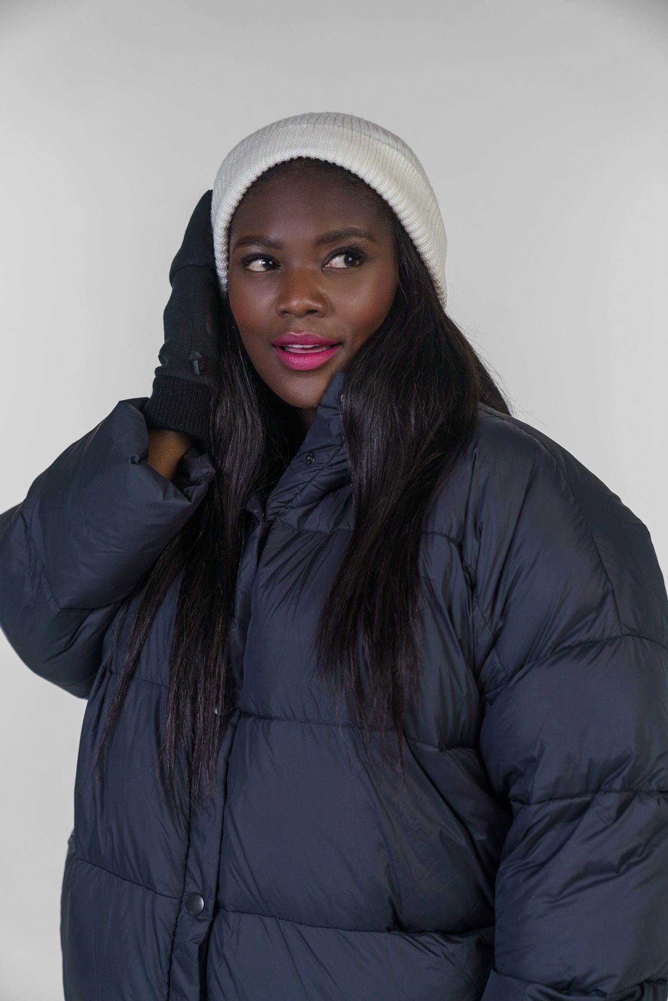 CASHMERE CABLE HAT plus-size - AMOUR781