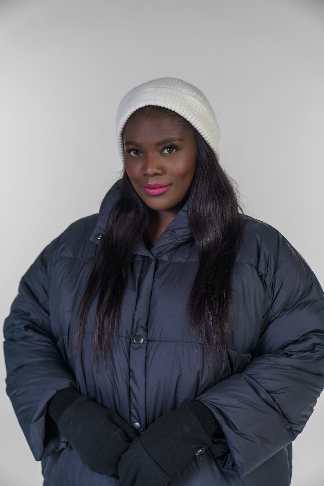 CASHMERE CABLE HAT plus-size - AMOUR781
