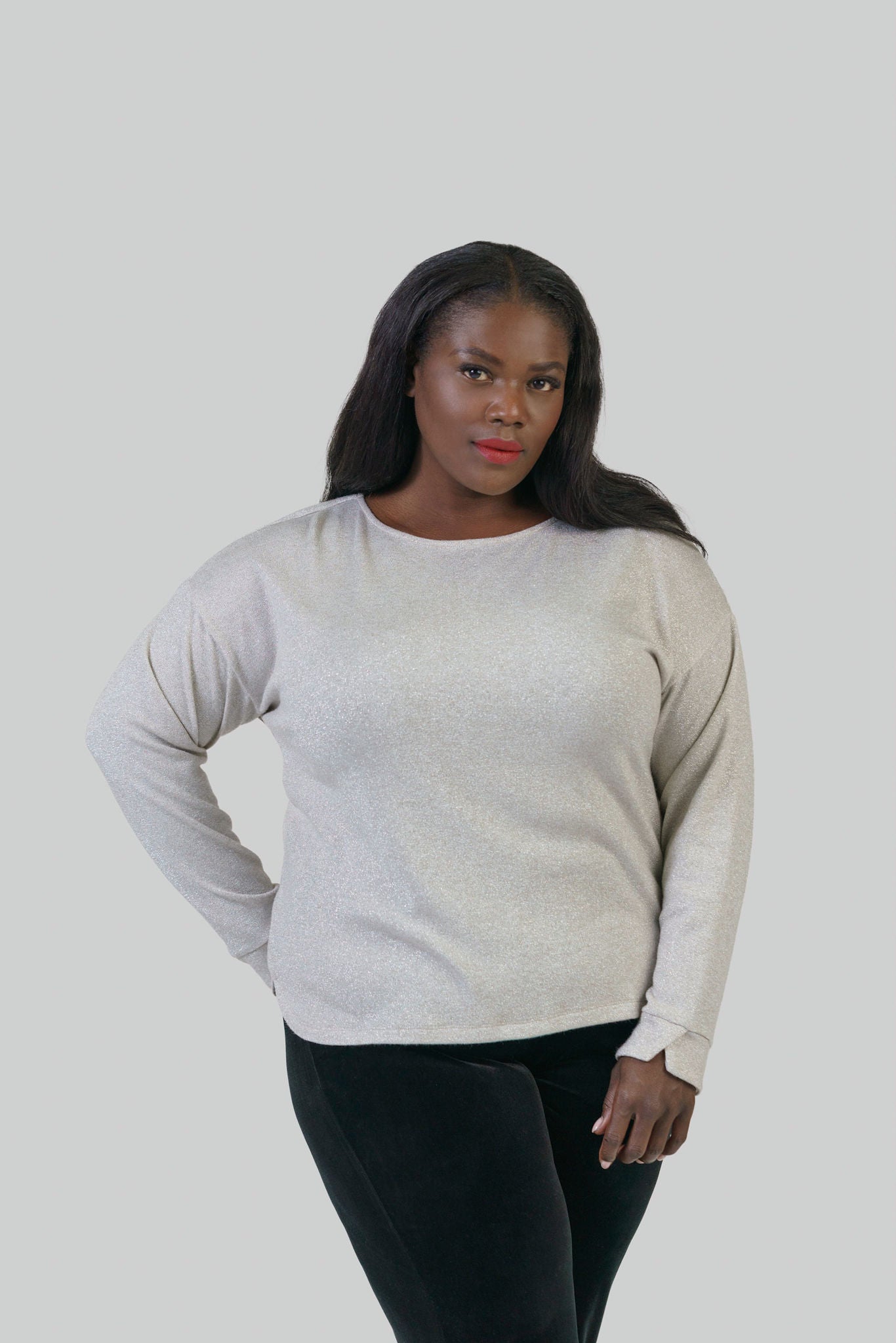 EVERYDAY SPARKLE TOP plus-size - AMOUR781