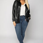 FAUX LEATHER SHIRT plus-size - AMOUR781