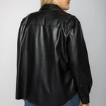 FAUX LEATHER SHIRT plus-size - AMOUR781