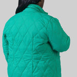 KNIT TRIM PUFFER JACKET plus-size - AMOUR781