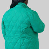 KNIT TRIM PUFFER JACKET plus-size - AMOUR781