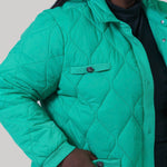 KNIT TRIM PUFFER JACKET plus-size - AMOUR781
