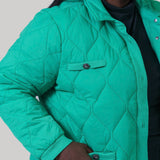 KNIT TRIM PUFFER JACKET plus-size - AMOUR781