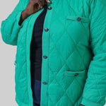 KNIT TRIM PUFFER JACKET plus-size - AMOUR781
