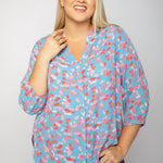 PINTUCK BLOUSE - Pacific Meadow - AMOUR781