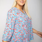 PINTUCK BLOUSE - Pacific Meadow - AMOUR781