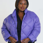 PUFFER JACKET WITH SCARF plus-size - AMOUR781